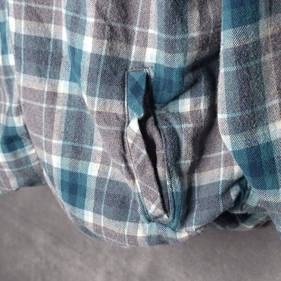 RedHead Mens Plaid Flannel Shirt Jacket XL Gray Long Sleeve Lined Pockets - Picture 4 of 8